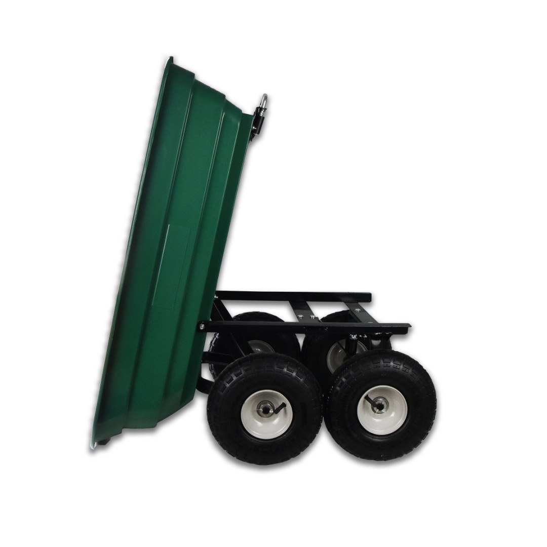 Zahradní vozík kolečko sklápěcí na 4 kolečkách přepravní 120L 240kg MS19198
